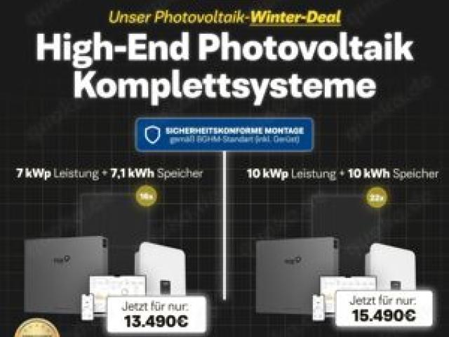 Photovoltaik-Komplettsystem inkl. Speicher & Montage   ab 13.490 - 1